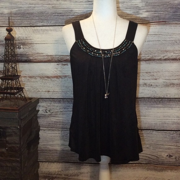 Byer California Tops - Byline Byer California Velvet Beaded Tank Byer California Tops - Byline Byer California Velvet Beaded Tank